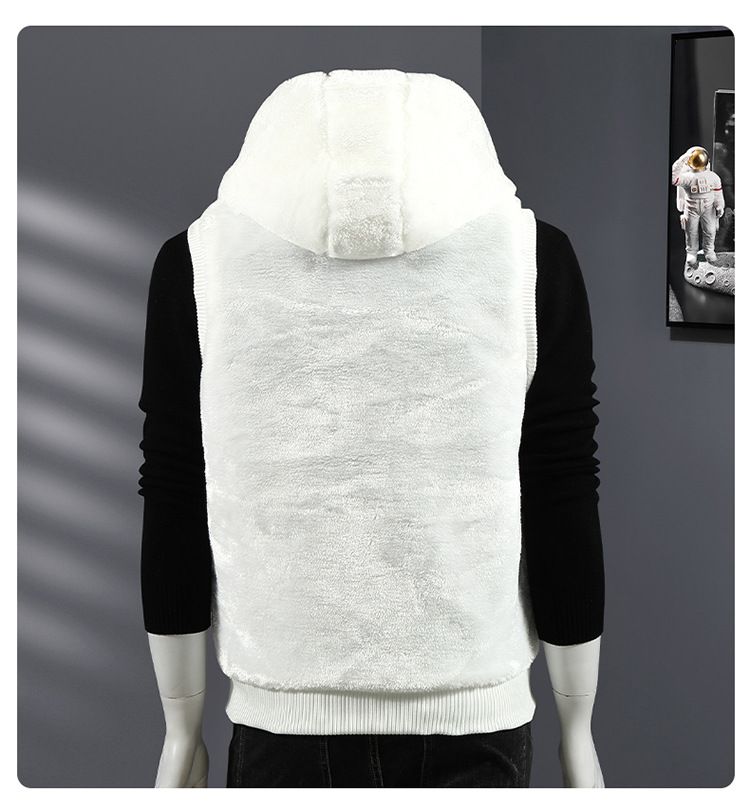 Gesteppte Kapuzenweste für Herren – Verdickte ärmellose Jacke für die Arbeit im Winter und als Freizeitkleidung_voghion.com