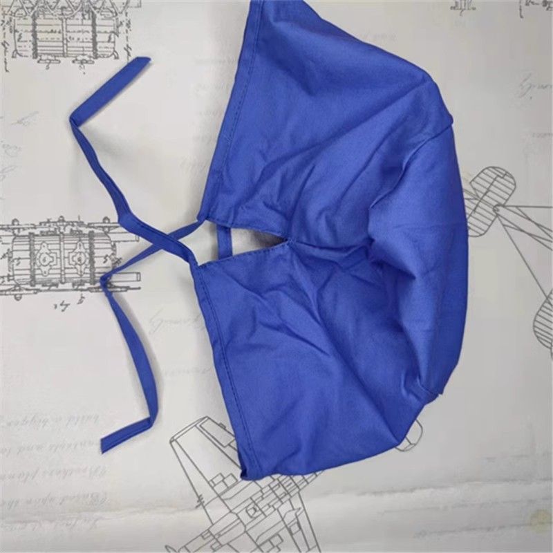 Kirurgisk mössa för manlig läkare med kort hår och liten slips, helt bomullstryckt, dammtät sjuksköterska arbetsmössa för operationssalen_voghion.com