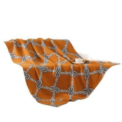 Knit Throw With Creative Knot Design - Premium Airplane Blanket For First Class & Home 150x200cm Ultra-Soft Ac/Nap Use_voghion.com