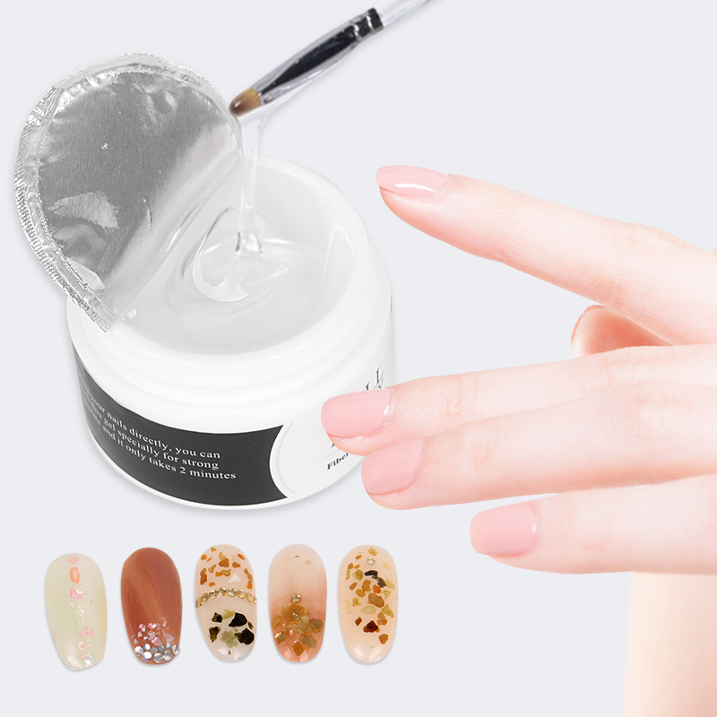 Vernis à ongles en acrylique à Extension rapide, 15ml, cristal blanc, Transparent, trempage, UV, pointes de manucure française, A_voghion.com