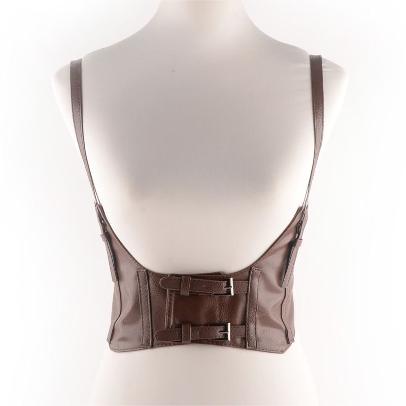 Canotta da donna con cintura elastica decorativa e cintura ultra larga_voghion.com