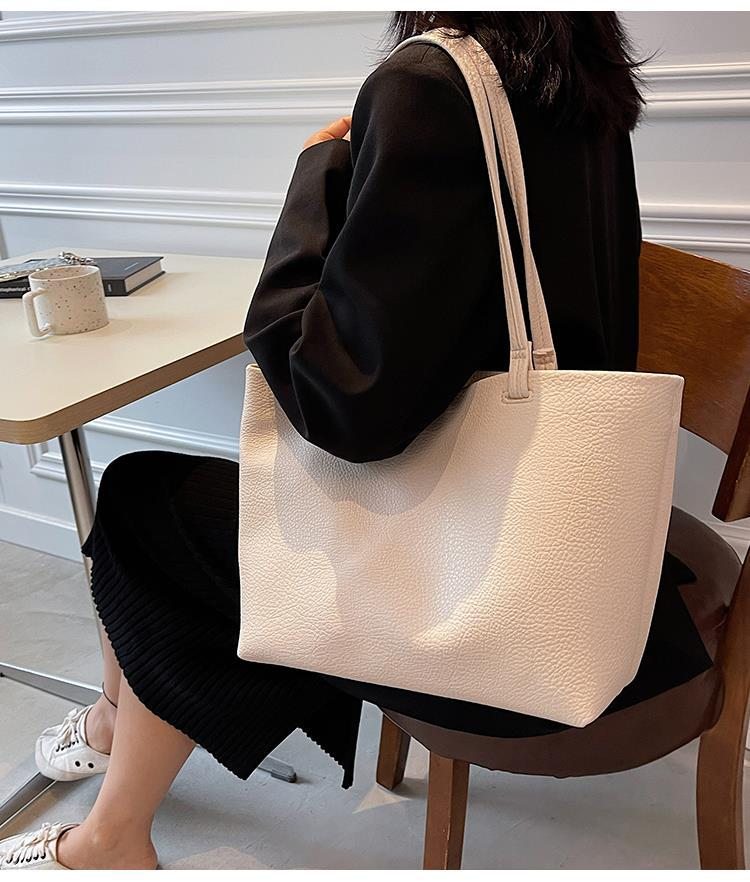 Big Bag Donna 2023 Nuova versatile borsa a tracolla casual in morbida pelle, grande capacità, senso del lusso, borsa tote atmosferica_voghion.com