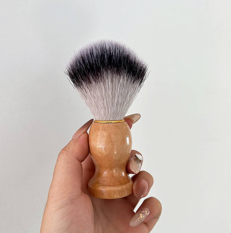 Perie de barbă pentru bărbați, perie cu spumă de săpun de ras, spumă facială de ras, perie de frizerie, perie din lemn, de modă veche, din spumă_voghion.com