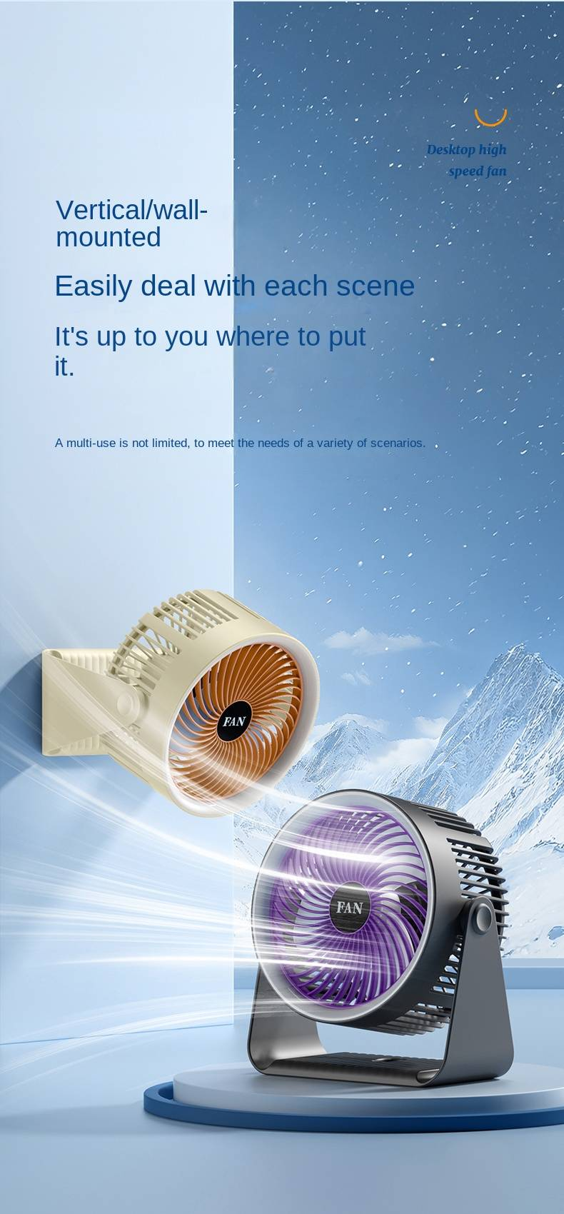 Ventilador de circulación móvil Huaxing HH-001 (estilo luz ambiental)_voghion.com