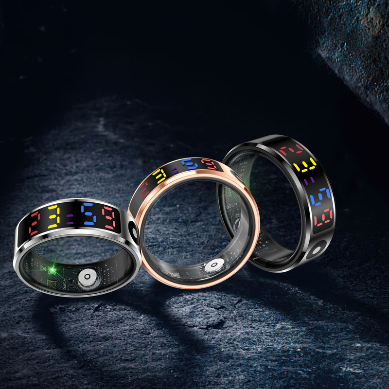 Multifunctional Smart Ring Color Screen Display Blood Oxygen Heart Rate Temperature Exercise Sleep Care Female Physiological Cycle_voghion.com