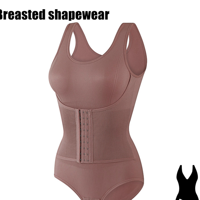 "Premium-Shapewear in Übergröße mit Haken- und Ösenverschluss – Nahtloser Bauchweg-Bodysuit für Damen, schlankmachende Ganzkörperunterstützung im Dreiecksschnitt"_voghion.com