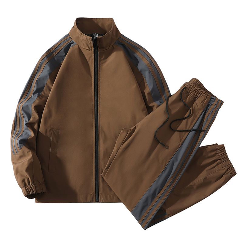 2026 Fashion Tracksuits Youth/Men Stand Collar Zipper Sweatshirts + Lace-Up Sweatpants 2 Piece Casual Sport Sets M-4XL_voghion.com