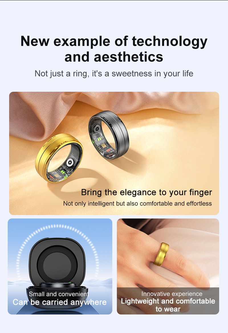 R06 smart ring leichte 7*24H herz rate, schlaf druck, blut sauerstoff überwachung, sport kann ausgestattet mit einem_voghion.com