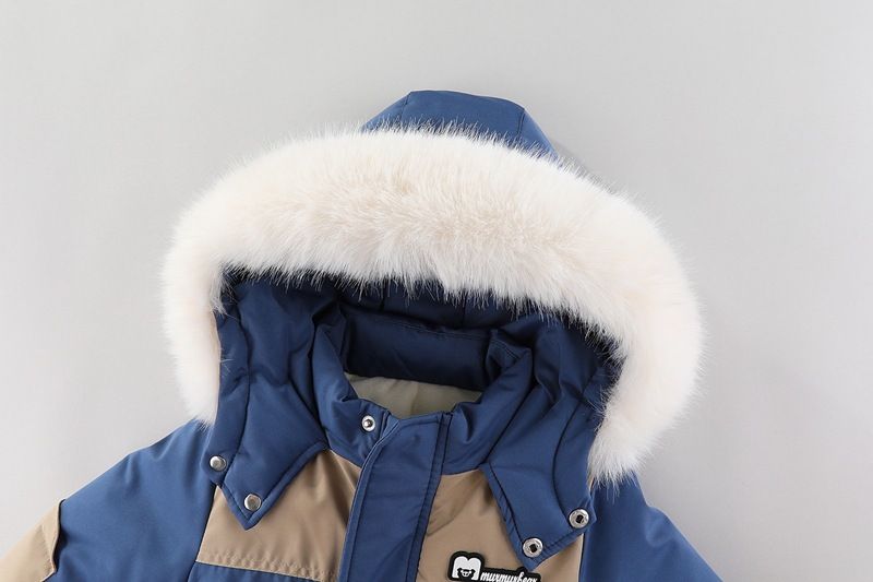 Tuta da neve invernale per neonati, in un unico pezzo, calda e impermeabile, per bambini piccoli (1-3 anni), con cappuccio staccabile e chiusura con cerniera._voghion.com