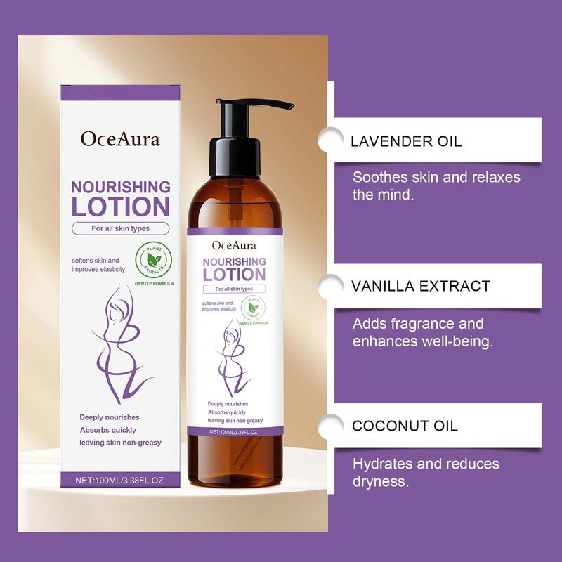 OCEAURA Lozione alla Lavanda Nutriente in Profondità Pelle Delicata Fragranza a Lunga Durata Crema Corpo Idratante_voghion.com