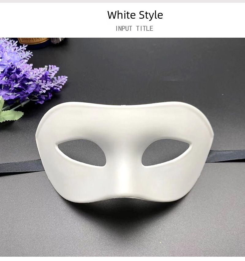 Halloween Maskerade schwaarz Mask Erwuessener Hallefgesiicht Party Männer Retro schéin Mask Festival Performance_voghion.com