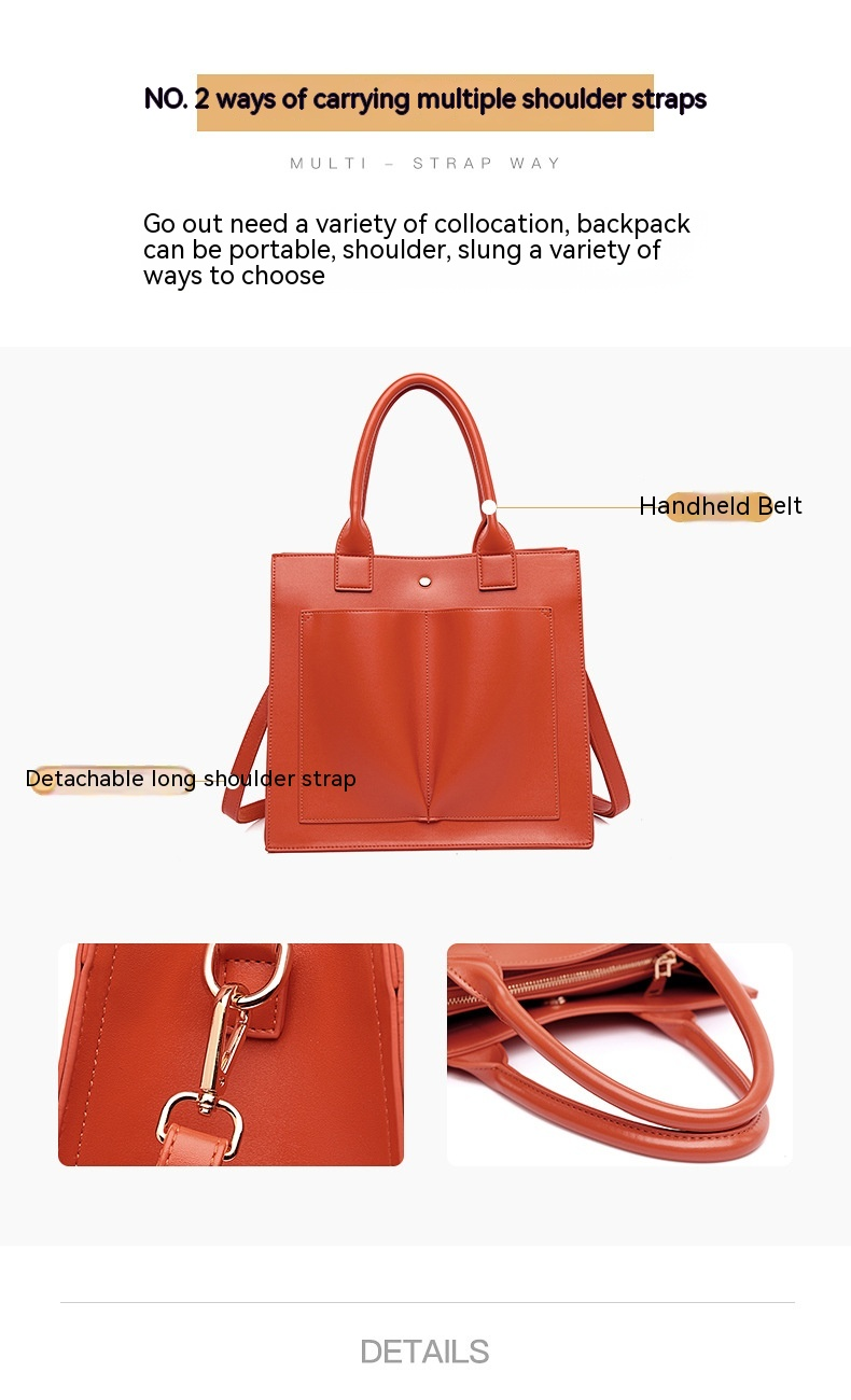New Best-selling Women's Bag, Korean Version Tote Bag, Simple and Stylish Handbag, Trendy Soft Leather Crossbody Bag_voghion.com