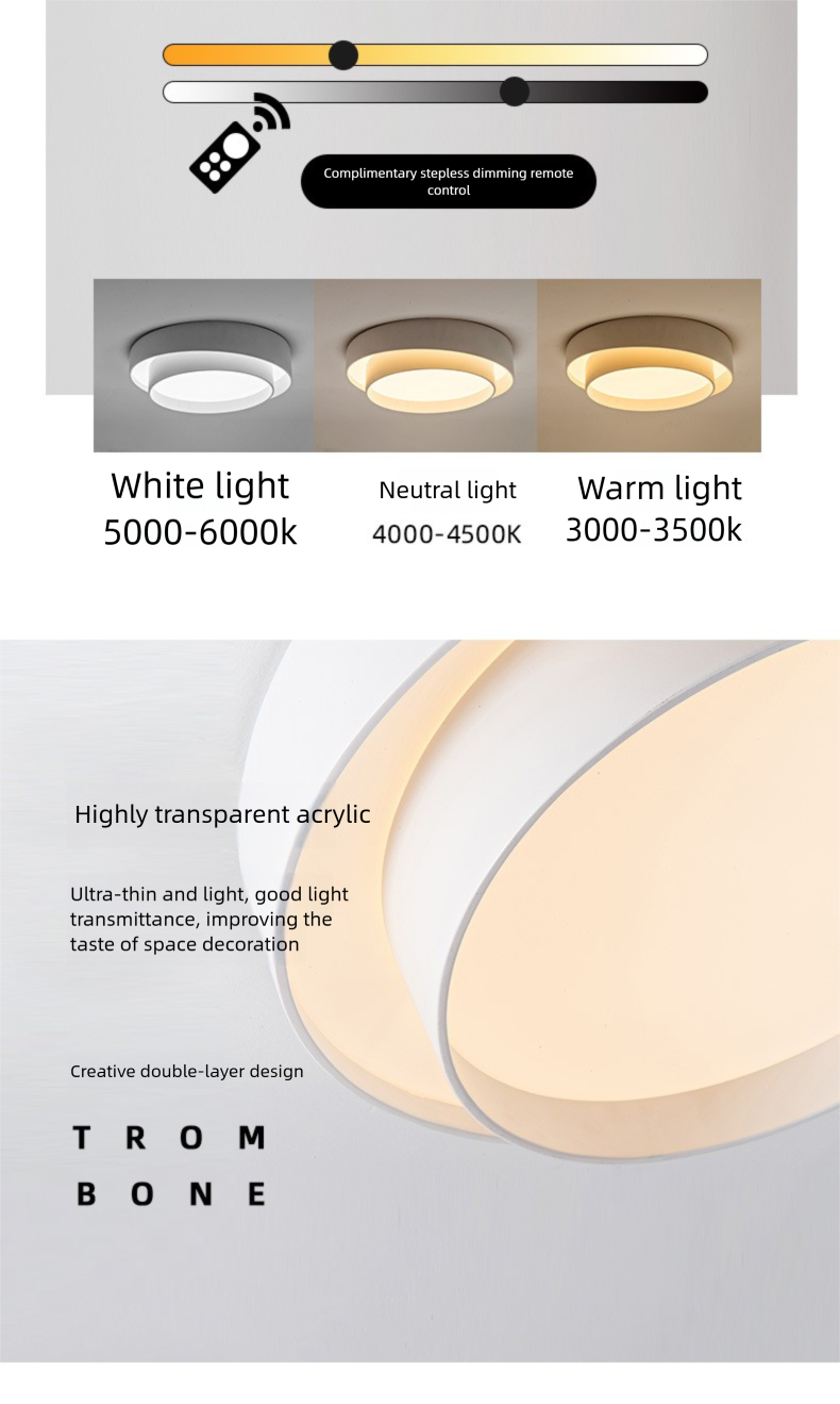 Lampada da soffitto intelligente a LED rotonda romantica e accogliente per soggiorno minimalista nordico per camera da letto principale_voghion.com
