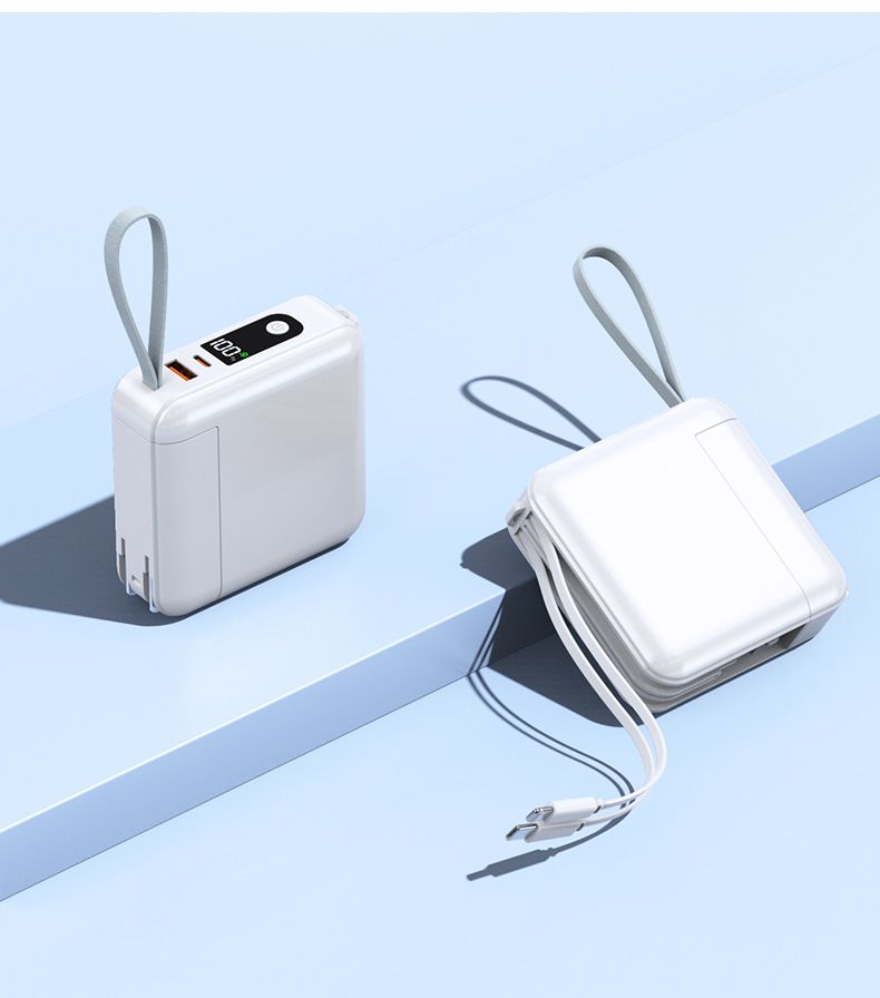 Auraro Power Bank kolm-ühes lipulaevpood koos kaabliga üliõhuke kompaktne kaasaskantav 2024 uus saabumine kiirlaadimine suur_voghion.com