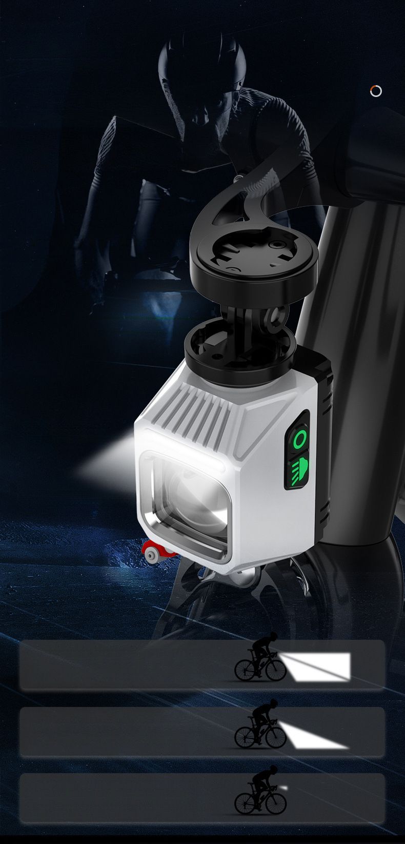 Wireless Remote Control Bicycle Front Road Bike Brightness High Lumen Waterproof Night Riding Light Cycling Lighting_voghion.com