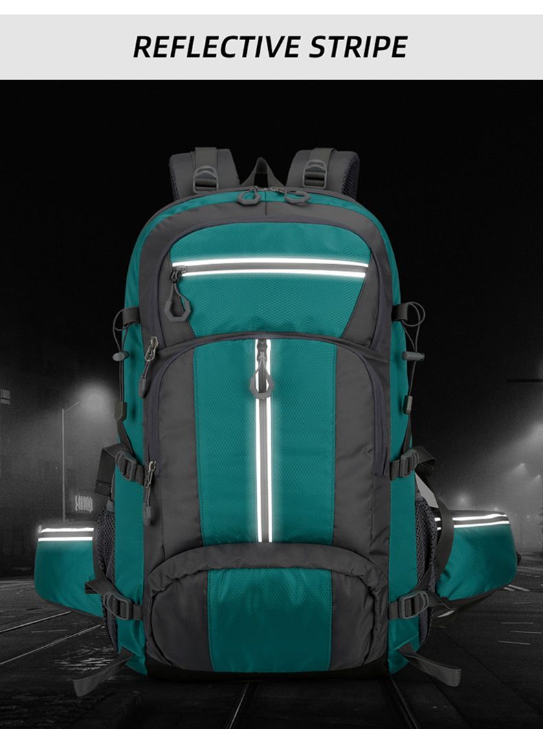Σακίδιο πλάτης 50L από νάιλον Κάμπινγκ Αθλητισμός Πεζοπορία Πεζοπορία Αναρρίχηση Ταξίδι Ανακλαστικά παπούτσια ώμου Lage υπαίθρια ανδρική τσάντα_voghion.com