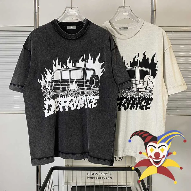 Men's T-Shirts Washed Defrance T Shirt Men Women Best Quality Vintage Flame By Print T-shirts Tops Tee T221130_voghion.com