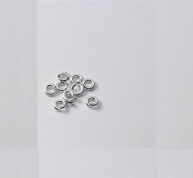 Sterling Silver 925 Open Jump Rings Connectors 10pcs 22G 6mm Earring Chain DIY_voghion.com