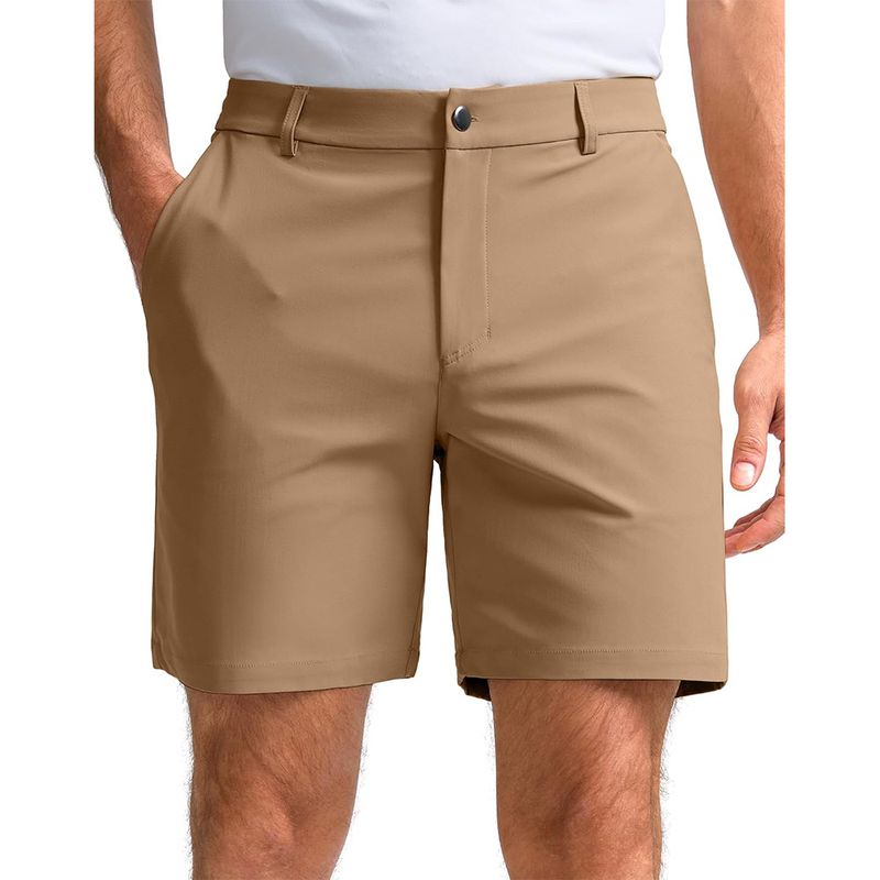 Ropa para hombre Pantalones cortos de golf para hombre Ropa de trabajo de color liso Pantalones cortos casuales de cinco puntos para acampar al aire libre Senderismo_voghion.com