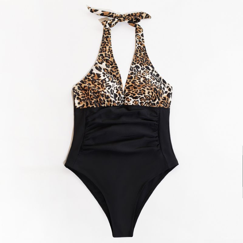 Maillot de bain une pièce sexy à col en V profond et dos nu_voghion.com