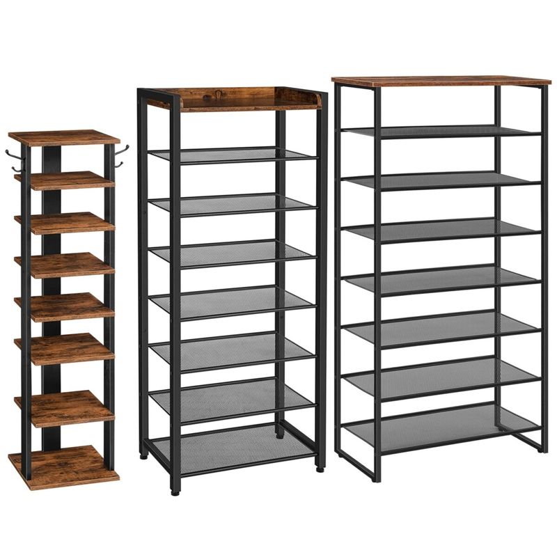 HOOBRO Shoe Rack Shoe Storage Bookshelf Hallway Storage Adjustable Shoe Shelf_voghion.com
