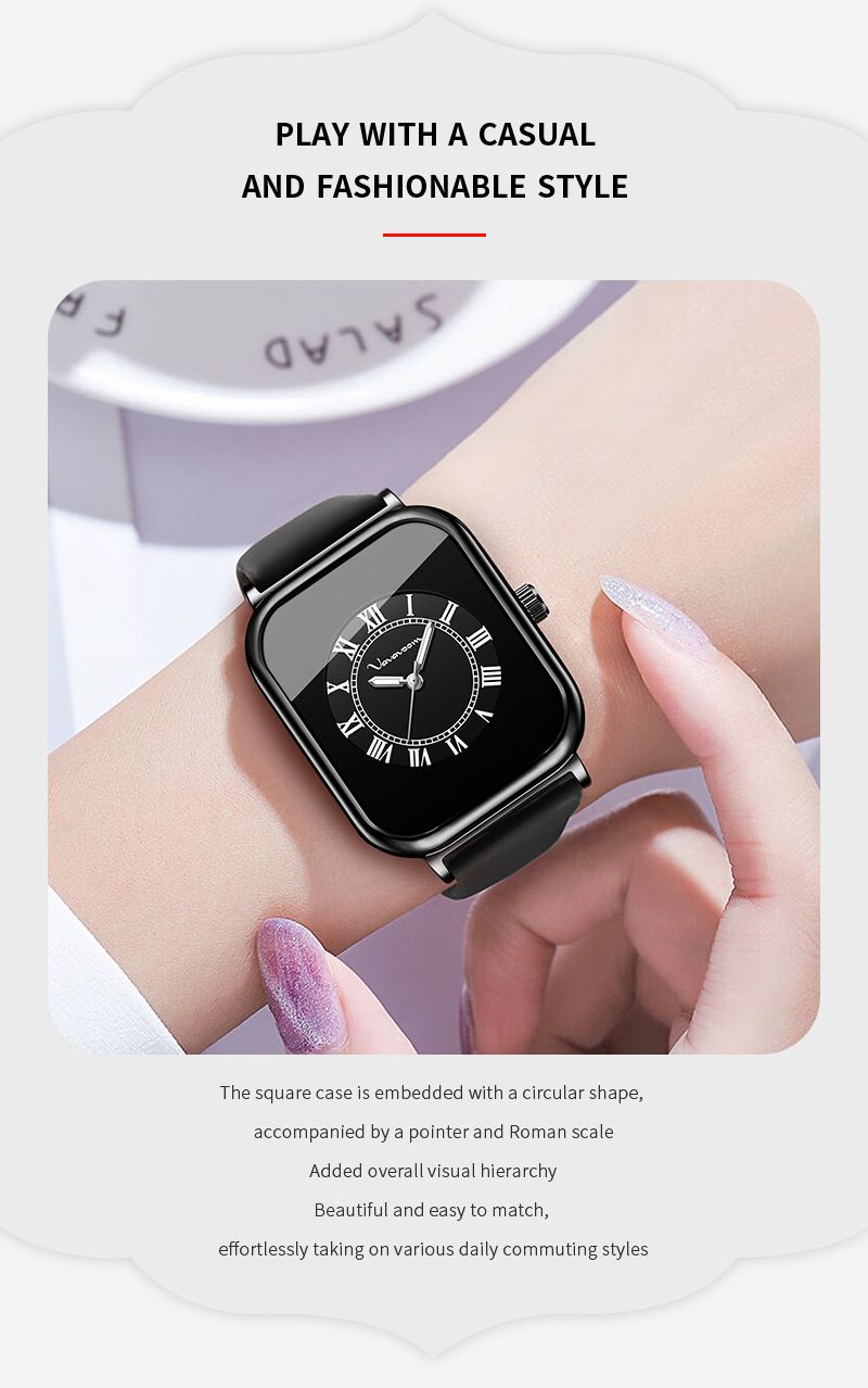 New Style Women's Watch Business Casual Waterproof Silicone Strap Quartz Watch Temperament Women's Watch_voghion.com