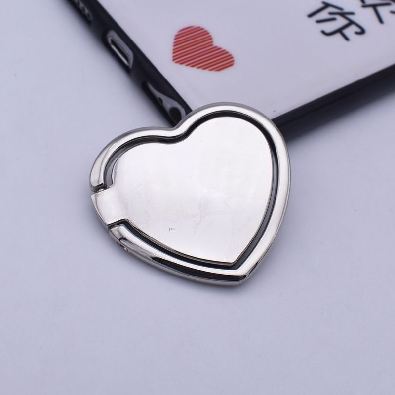 Neuer, schlichter, ultradünner Ringhalter in Herzform aus Zinklegierung, herzförmiger Handyhalter, individuell anpassbar_voghion.com