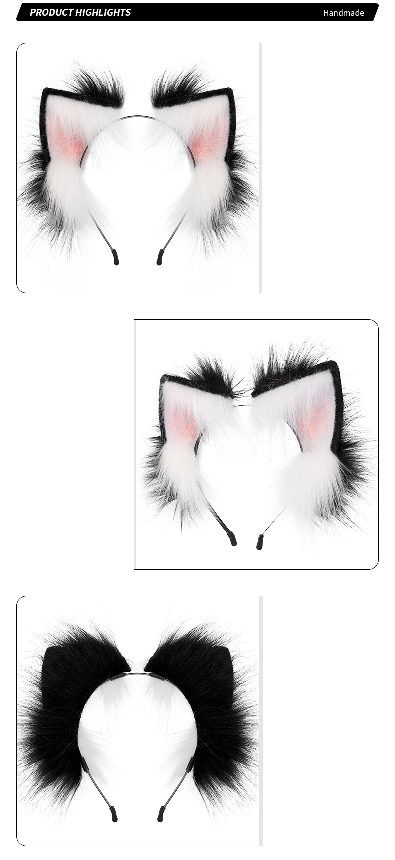 Halloween állatfül fejpánt cosplay képregény kiállítás Halloween dekoráció képregény kiállítás kellékek róka fül állatfarok jelmez anime zónák_voghion.com