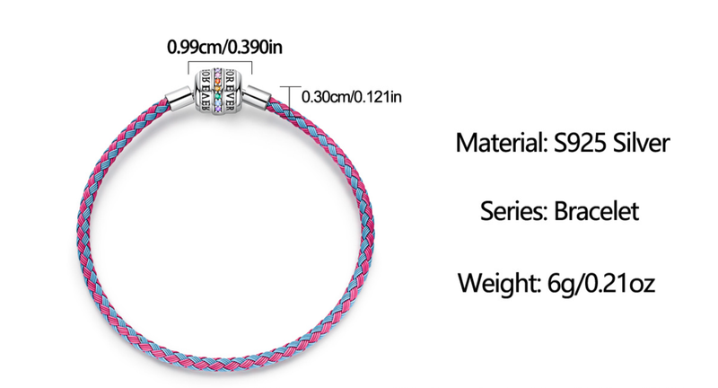 Women's Jewelry DIY Charm String Lucky Four Leaf Clover Shell Blue Bracelet Copper Plated Silver Bracelet_voghion.com