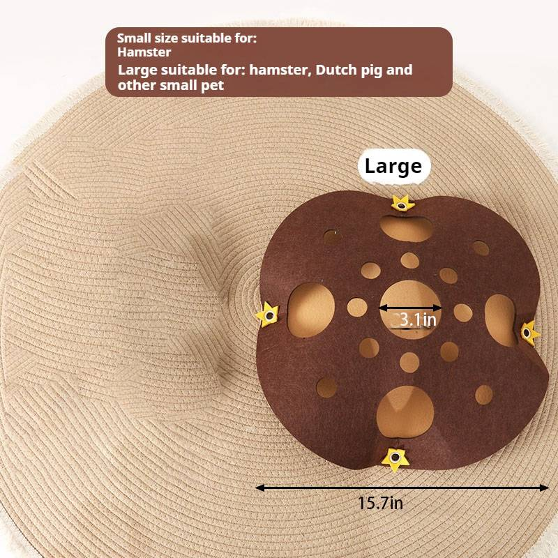 Felt Hamster Hideout Detachable Small Animal Bed House Hut Sleep Nest Cage Accessories With Tunnel Toys For Syrian Hamster Guinea Pig_voghion.com