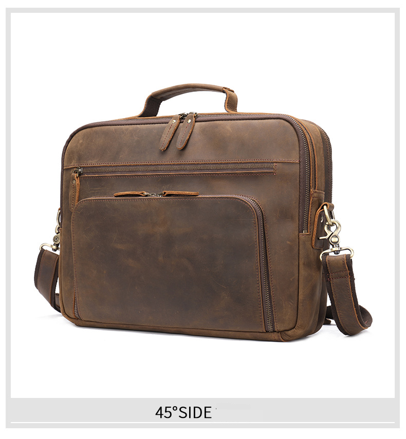Messenger Bag aus echtem Crazy Horse Leder für Herren – Vintage-Umhängetasche für Laptops mit großem Fassungsvermögen (Retro-Stil, passend für 15,6-Zoll-Notebooks, wasserabweisend)_voghion.com