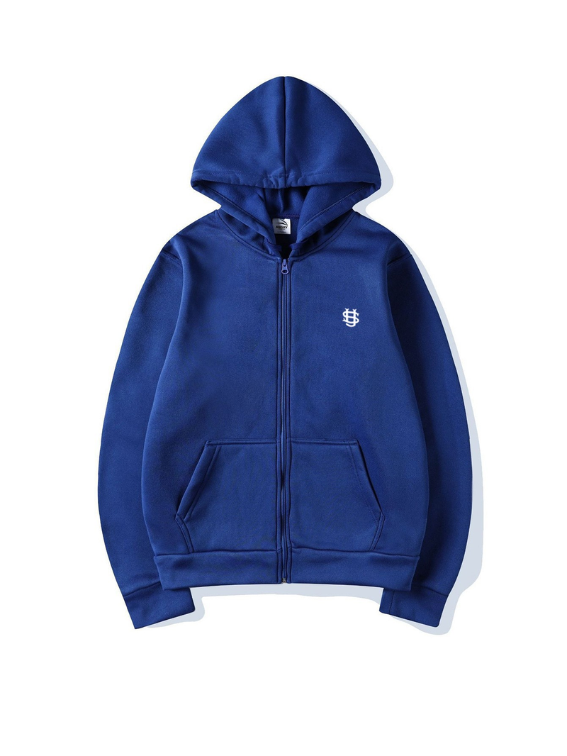 Sweat à capuche zippé unisexe imprimé années 2000 pour homme - Ensemble assorti streetwear rétro pour couple, sweat-shirt oversize doublé polaire avec broderie créative_voghion.com