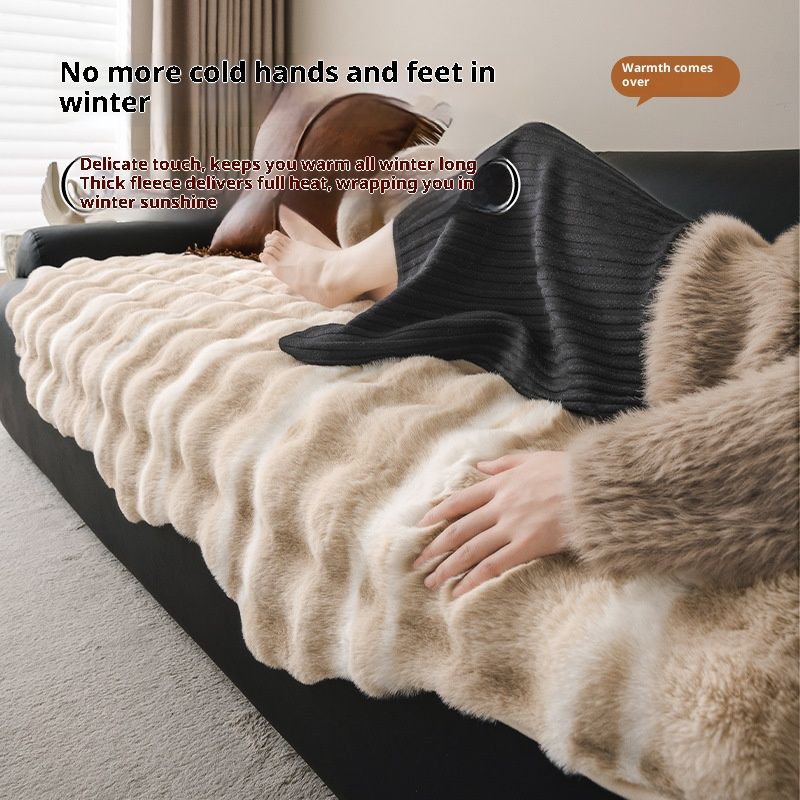 Premium Plush Sofa Cushion Cover – Custom Fit For Sectional Couches (Non-Slip, Winter-Ready Velvet, Multiple Sizes & Colors)_voghion.com