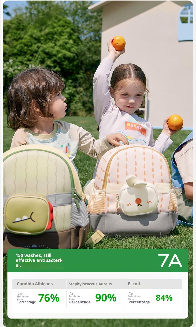 Zaino per bambini per la scuola materna - Zaino ultraleggero per la scuola materna e l'asilo con spallacci imbottiti traspiranti (design dinosauro/coniglio/squalo)_voghion.com