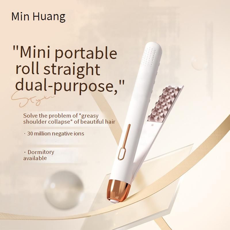 Professioneller Volumen-Lockenstab für mehr Volumen am Ansatz und strukturierte Wellen – Keramik-Turmalin-Platte, einstellbare Temperatur, erhältlich in Weiß und Rosa_voghion.com