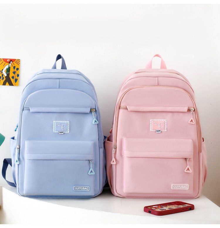 Zaini per bambini, nuovi zaini scolastici, semplici zaini in tinta unita, per studenti universitari, quattro pezzi, zaino da viaggio alla moda_voghion.com