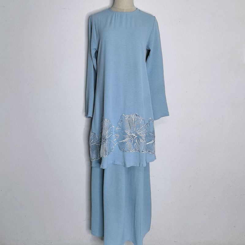 Vestido de tres piezas con bordado de nueva moda para mujer_voghion.com
