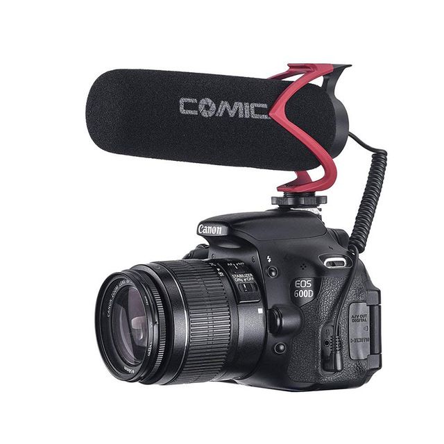 Microfone portátil para câmera, entrevista, conferência, gravação de vídeo, microfone VS RodeMic Go, microfone para Canon Nikon DSLR_voghion.com