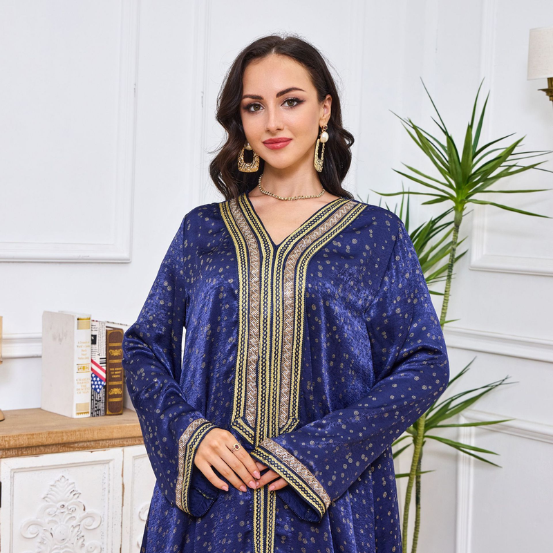 Mt039 New Muslim Dress Fashion Hot Diamond Lace Robe Abaya Women's Wear_voghion.com