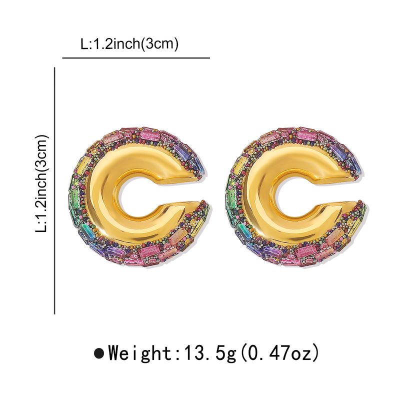 E12530 Orecchini a forma di C con nicchia geometrica, nuovi polsini, clip per orecchie da donna in lega metallica atmosferica_voghion.com