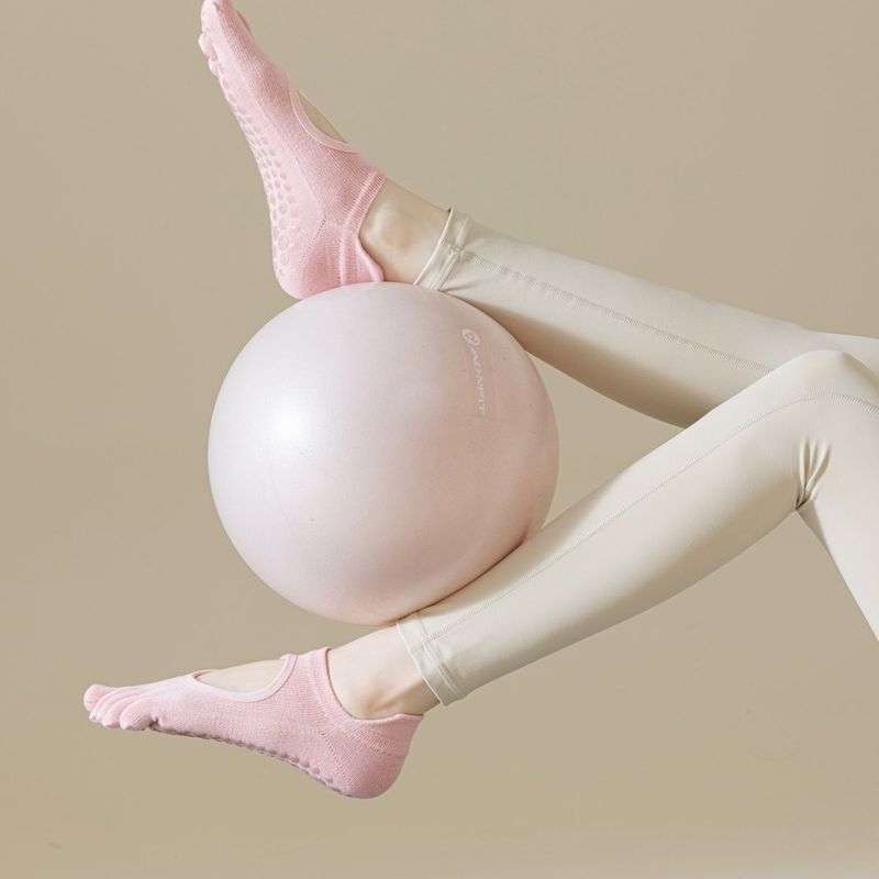 New Yoga Exercise Combed Cotton Fitness Women's Non Slip Breathable Five Finger Socks Splicing_voghion.com
