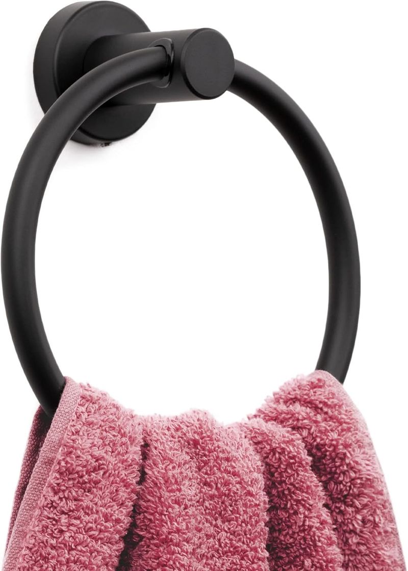 MARMOLUX ACC Matte Ring SUS304 Stainless Steel Wall Mounted For Kitchen & Black Hanger Bathroom Holder - Hand Towel Rack_voghion.com