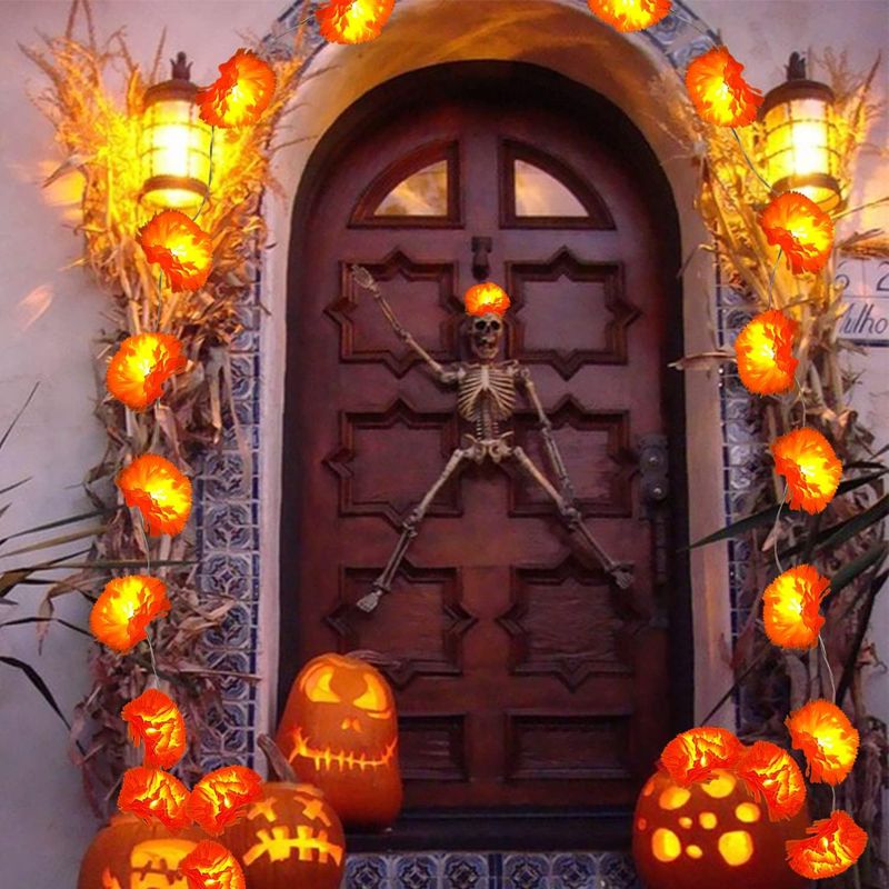 Light String Led Halloween New Chrysanthemum Light Qingming Festival Marigold String Light Ghost Festival Decorative Light Wholesale_voghion.com