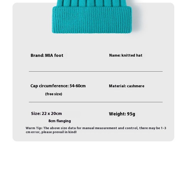 Knitted Hat For Women Versatile In Europe And America Warm And Cold Hat For Autumn And Winter Fashionable Outdoor Thick Men's Woolen Hat_voghion.com