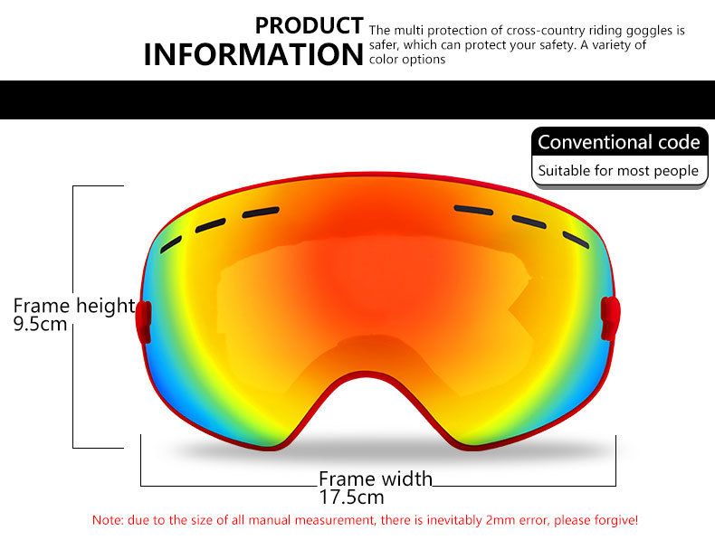 Outdoor Duebelschützer fir Niwwel a Sand, Sportbrëller, Cocker Goggles, Skibrëller, Männer a Fraen_voghion.com