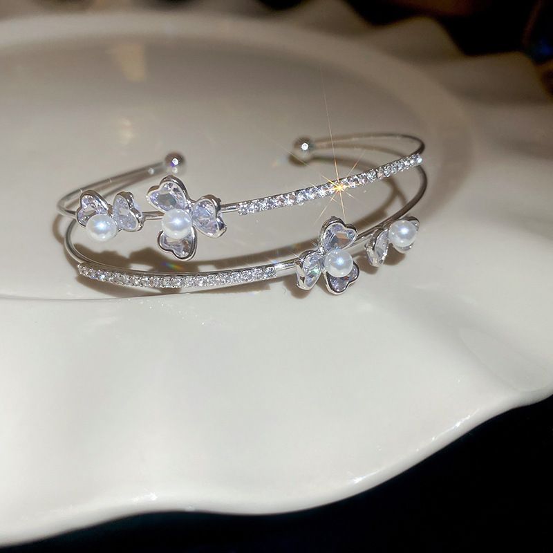 Zircon Ripple Flower Opening 2025 New Versatile Bracelet With Individualized Coldness And High End Feeling Handmade For_voghion.com