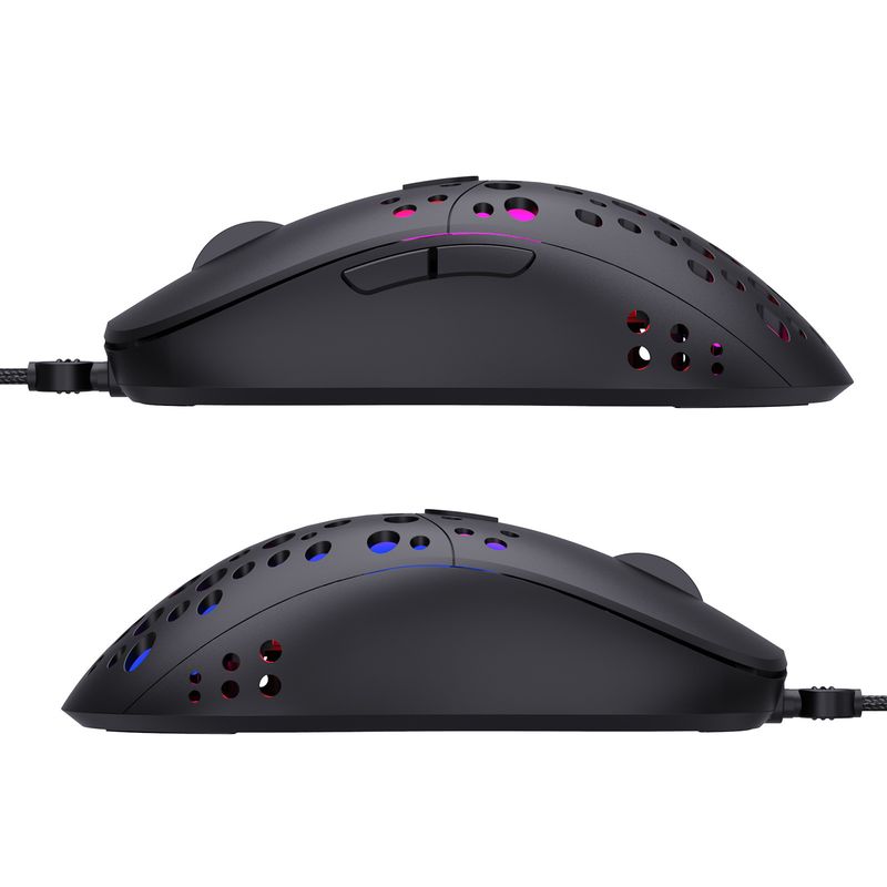 Lach RGB Glow Makro Programméierung Spillmaus 6-Knäppercher fir Luuchten auszeschalten Verschidde verkabelt Mausen_voghion.com