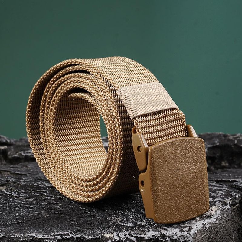 HOT Braided Nylon Canvas Outdoor Hunting Tactical Braid Belts For Men Women Jeans Solid Color Trouser Belt Adjustable Waist_voghion.com