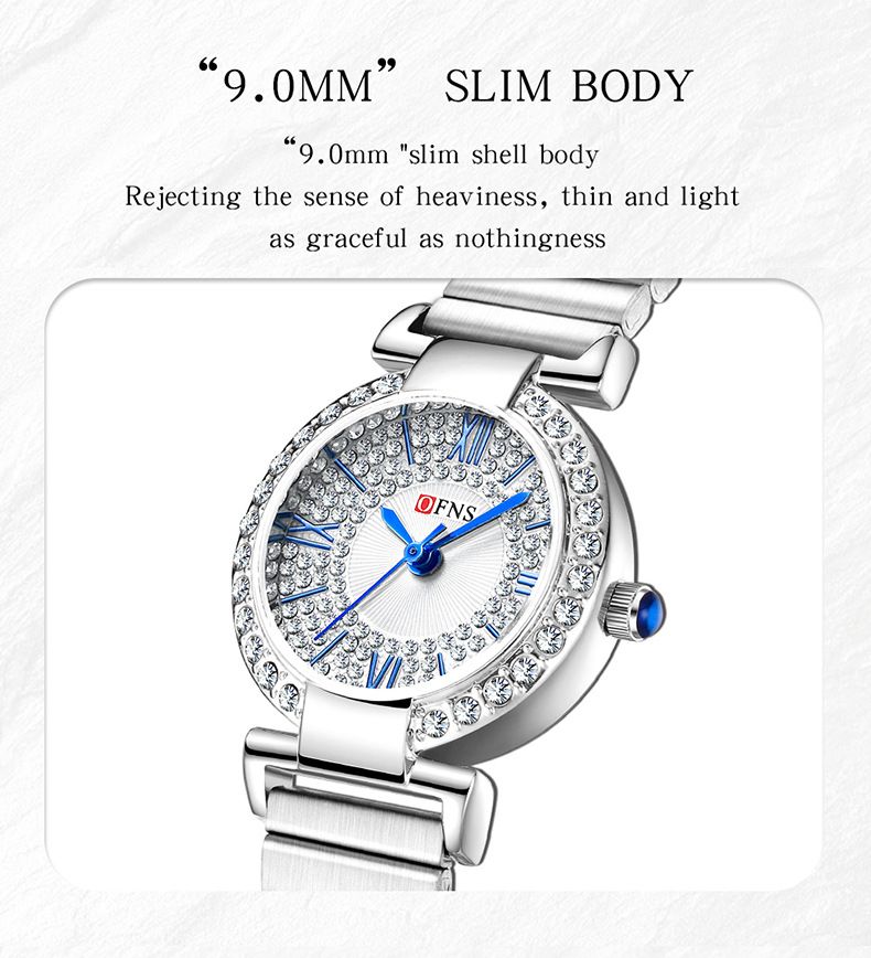 Sophisticated Quartz Watch With Mesh Band, Waterproof Round Dial, Stainless Steel Clasp, Elegant And Stylish Waterproof Women's Watch Wholesale_voghion.com
