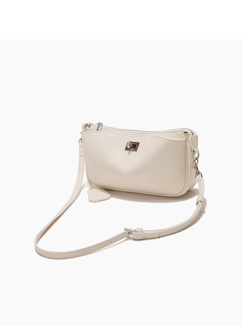 Bolso bandolera sencillo tipo hobo con hebilla de cierre informal, pequeño, cuadrado, sencillo y a la moda._voghion.com